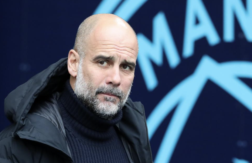 Pep Guardiola entraîneur de Football à Manchester City en Premier League