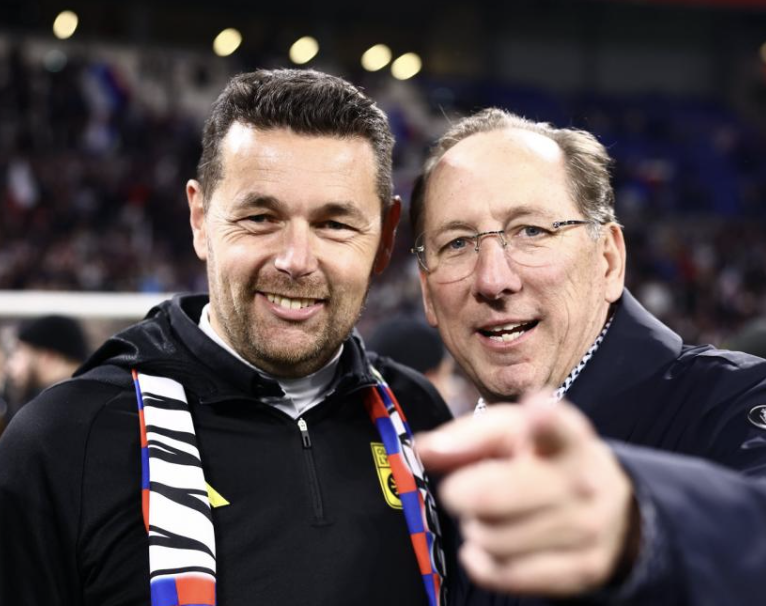 Pierre Sage avec John Textor à l’Olympique Lyonnais 3 juillet 2024