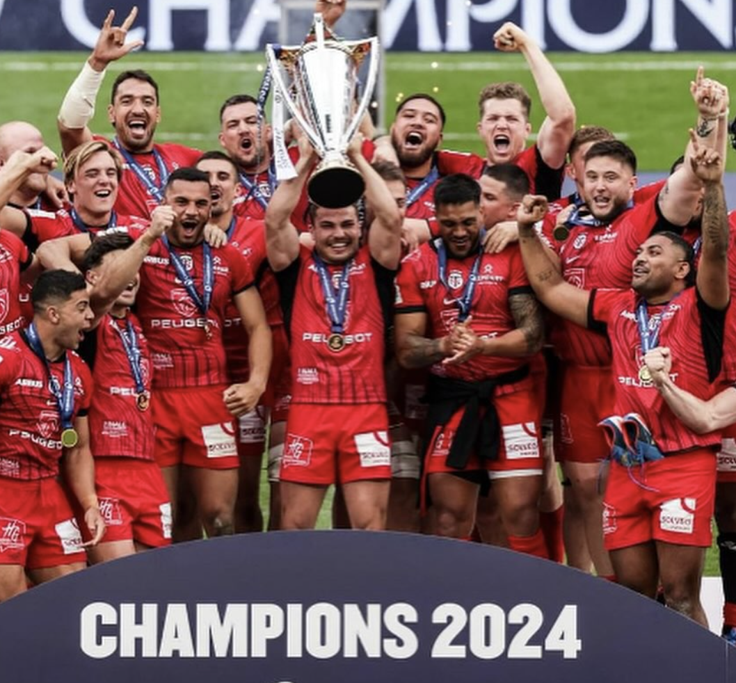 Richie Arnold et le Stade Toulousain célèbre le titre du Top 14 en 2024