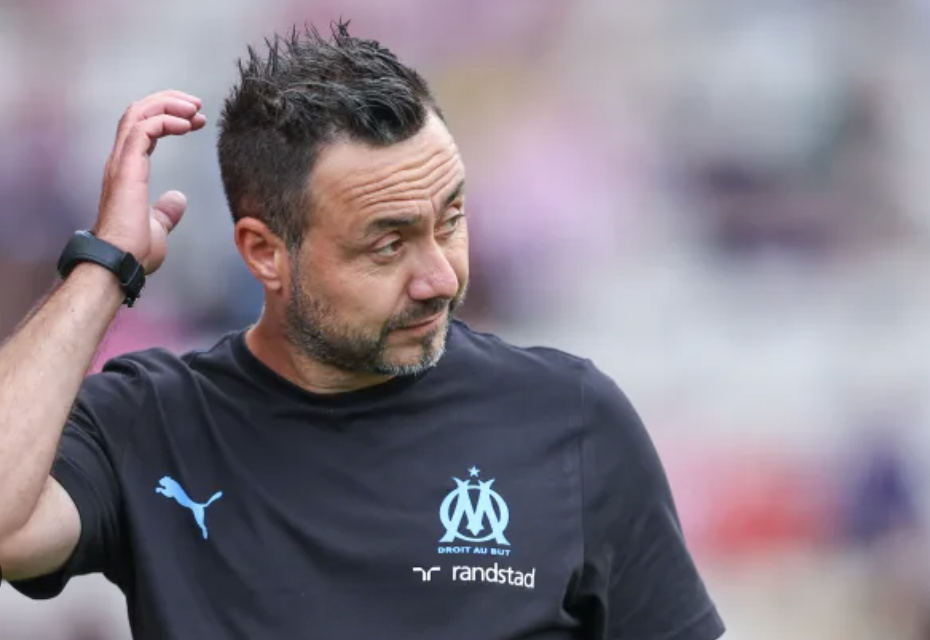 Roberto De Zerbi avec l’OM face à Brest en Ligue 1