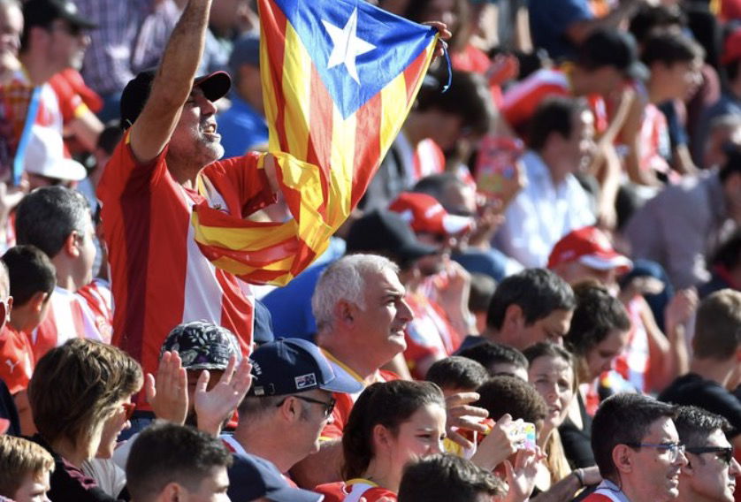 Supporters Girona en tribunes