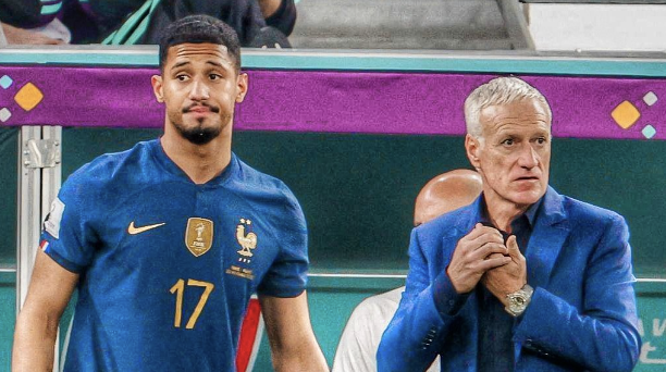 William Saliba avec Didier Deschamps 14 juin 2024