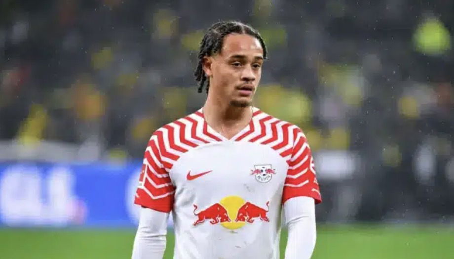 Xavi Simons à la fin d’un match au RB Leipzig