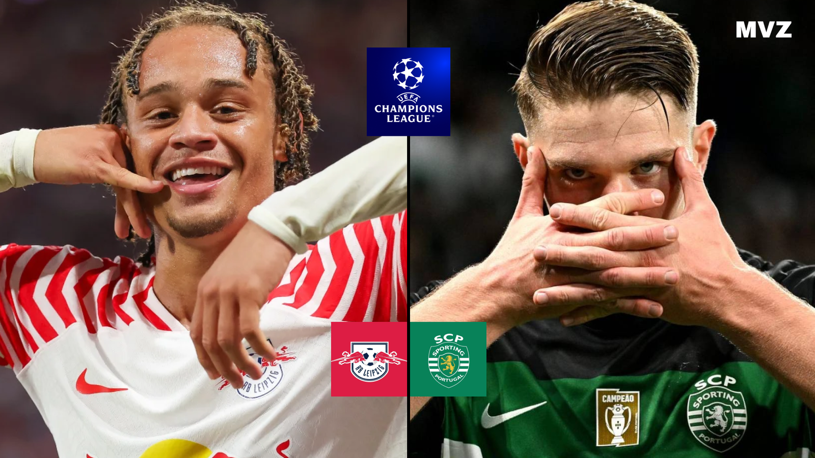 Xavi SImons avec le RB Leipzig et Viktor Gyokeres avecv le Sporting en Ligue des Champions