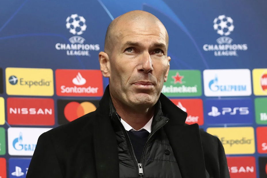 Zinedine Zidane en conférence de presse de Champions League